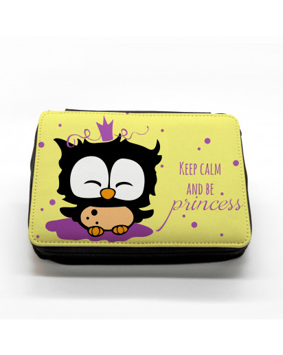 Hauptbild gefüllte Federtasche Prinzessin Eule filled pencil case princess owl keep calm and be princess