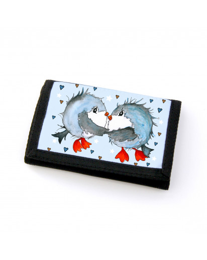 Portemonnaie Geldbörse Brieftasche Vögel Vögelchen verliebt gf33 Wallet purse billfold birds birdcouple in love gf33