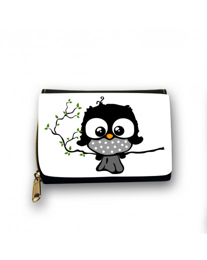 Hauptbild Portemonnaie Geldbörse Eule Eulchen auf Zweig Ast wallet purse with owl on branch twig gk08