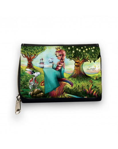 Geldbörse Prinzessin im Zauberwald mit Namen gk065 Wallet princess in magic forest with desired name gk065