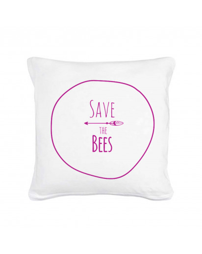 Kissen mit Spruch "Save the Bees" mit Pfeil Pillow with qoute - save the Bees with arrow