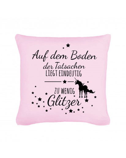 Kissen mit Einhorn Spruch Sternen & Glitzer Pillow with Unicorn Quote Stars & Glitter 