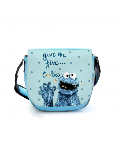 Kindergartentasche Kindertasche Tasche Cookiemonster mit Spruch und Punkten kindergarten bag children bag bag cookiemonster with saying and dots kgt12