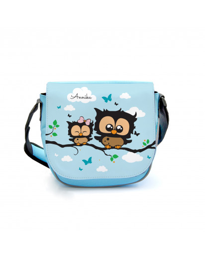 Kindergartentasche Kindertasche Tasche Eulen Eulchen auf Zweig mit Wunschnamen kgt14 Kindergarten Bag children bag bag owls little owl on branch with desired name kgt14