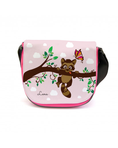 Kindergartentasche Kindertasche Tasche Waschbär auf Zweig mit Wunschnamen kgt17 Kindergarten Bag children bag bag racoon on branch with desired name kgt17