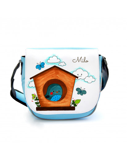 Kindergartentasche Kindertasche Tasche Vogel im Vogelhäuschen kgt01 Kindergarten Bag children bag bag bird in the bird box kgt01