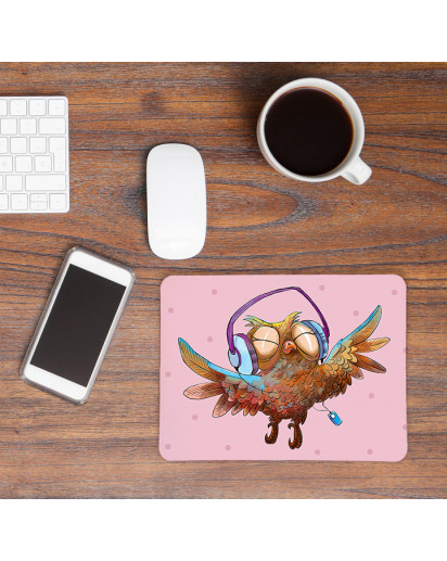 Mousepad mouse pad owl music with headphones and dots Mousepad mouse pad owl music with headphones and dots mp21_H.jpg