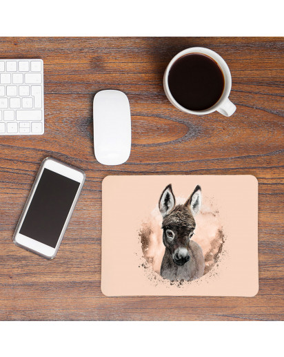 Mousepad mouse pad Mauspad mit süßen Esel Mausunterlage bedruckt für den Schreibtisch mouse pads Tier m66