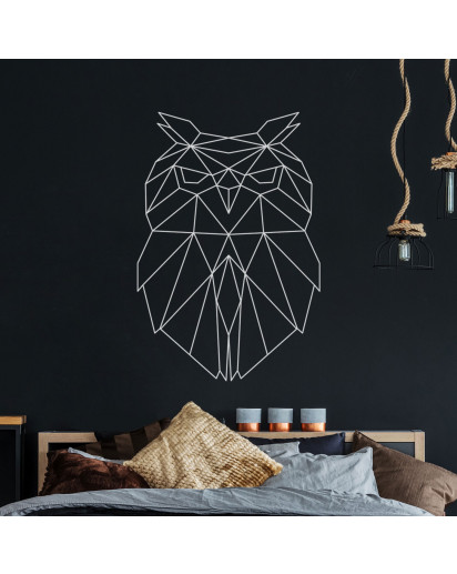 Wandtattoo geometrische Eule polygonaler Stil Wanddeko Flur Schlafzimmer Wohnzimmer M2432