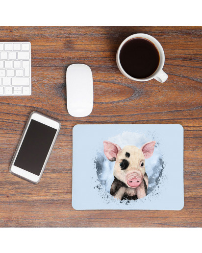 Mousepad mouse pad Mauspad mit süßen Schweinchen Schwein Mausunterlage bedruckt für den Schreibtisch mouse pads Tier mp71