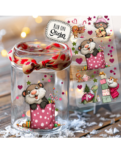 Rub ons RubOn Rubons Sticker Weihnachten Weihnachtssticker Weihnachtsmotive Weihnachts Figuren Männer Wichtel Weihnachtswichtel Lebkuchenfiguren DIN lang rb45