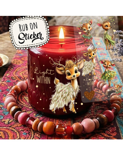 Rub ons RubOn Rubons Sticker magische Rehe deers mystical Motivationssprüche süße Tiere Din lang Bogen rb96