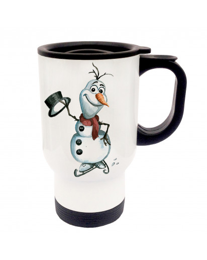 Tasse Becher Thermotasse Thermobecher Thermostasse Thermosbecher Schneemann Ole cup mug thermo mug thermo cup snowman Ole tb014