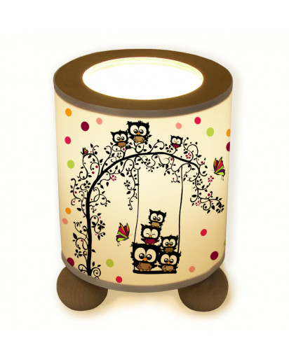 Hauptbild Tischlampe Eule auf Schaukel Konfetti table lamp owl on swing confetti