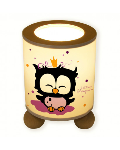 Hauptbild Tischlampe Eule als Prinzessin ich bin eine Prinzessin table lamp princess owl i am a princess