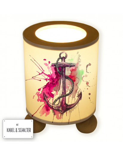 Hauptbild Tischlampe Anker maritim Wunschname anchor maritime desired name