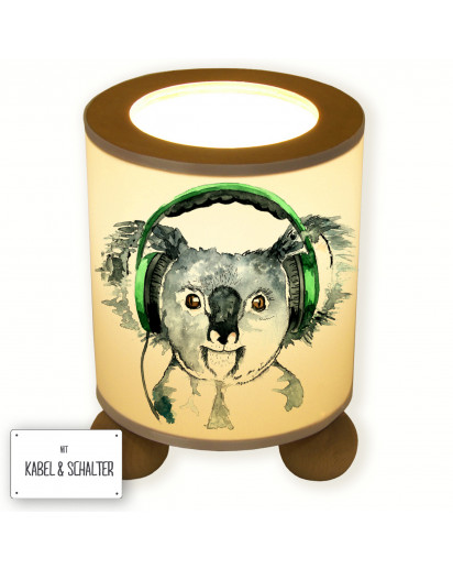 Tischlampe Koala mit Kopfhörer table lamp koala with headphones tl028