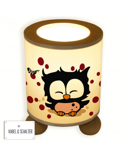 Tischlampe Eulchen Eule mit Punkten table lamp owl with points tl038