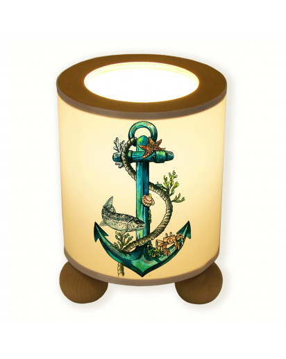 Tischlampe Anker mit Tau maritim tl041 table lamp anchor with rope maritime tl041