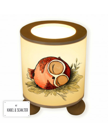 Tischlampe Nachttischlampe Leselampe Schlummerlampe Lampe verträumte Eule schlafend table lamp reading light dreamy owl asleep tl064