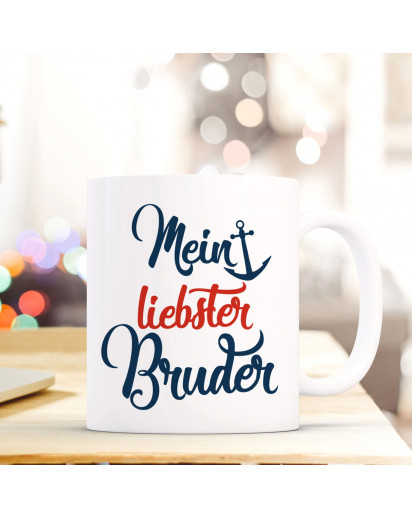 Tasse Becher Faultier & Spruch Chilligster Bruder Kaffeebecher Geschenk ts872 