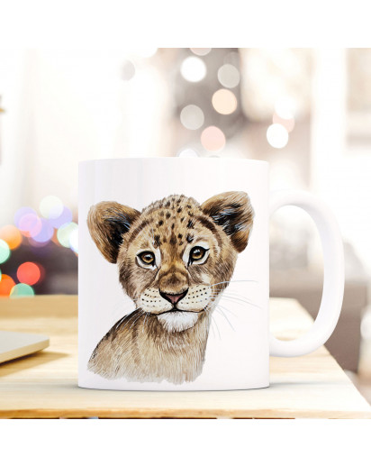 TASSE Kaffeetasse Löwe Tier  V2 