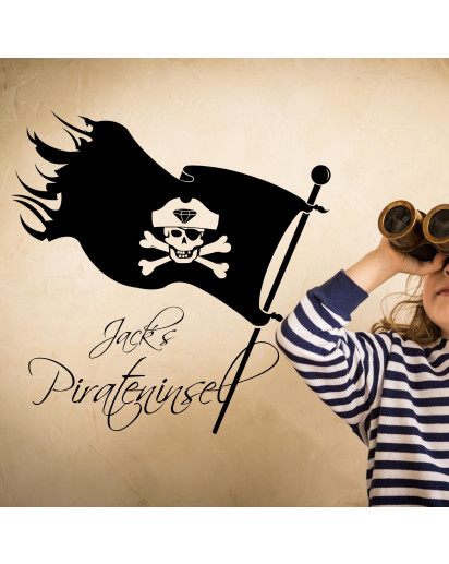 Wandtattoo Piratenflagge