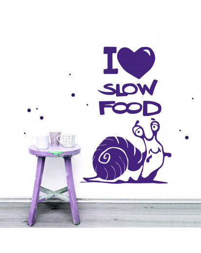 Wandtattoo Schnecke Slow Food