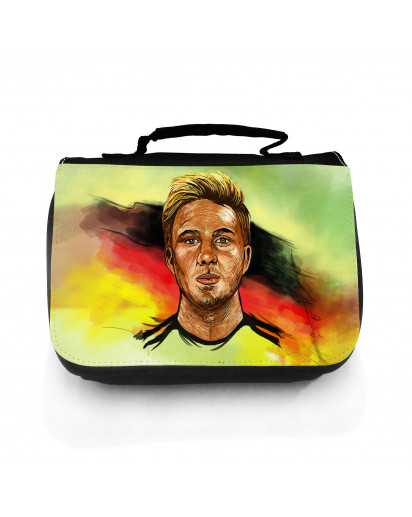 Waschtasche Waschbeutel Kulturbeutel Kosmetiktasche Reisewaschtasche Fussball Fussballer Götze wt100 Washbag toilet bag sponge bag cosmetics bag travel washbag football soccer player Götze wt100