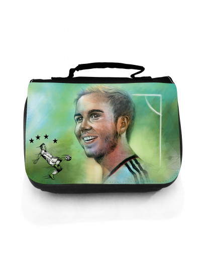 Waschtasche Waschbeutel Kulturbeutel Kosmetiktasche Reisewaschtasche Fussball Fussballer Götze wt103 Washbag toilet bag sponge bag cosmetics bag travel washbag football soccer player Götze wt103