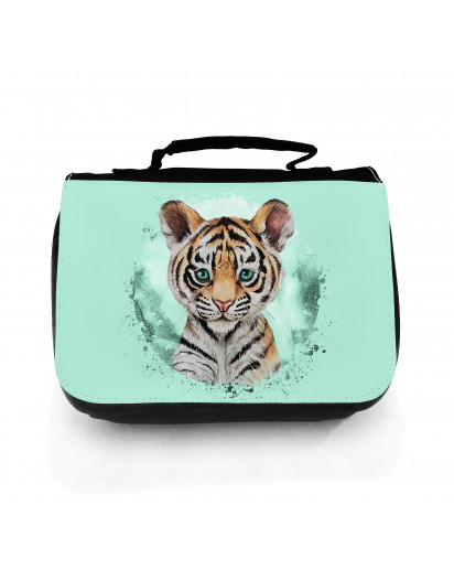 Waschtasche Waschbeutel mit Tiger Kulturbeutel Kosmetiktasche Reisewaschtasche individuell Motiv Tier wt212