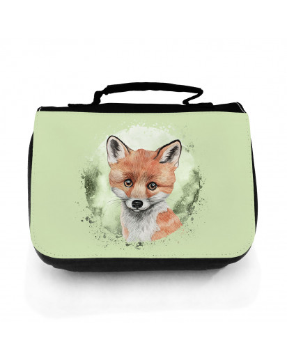 Waschtasche Waschbeutel mit Fuchs Kulturbeutel Kosmetiktasche Reisewaschtasche individuell Motiv Tier wt214