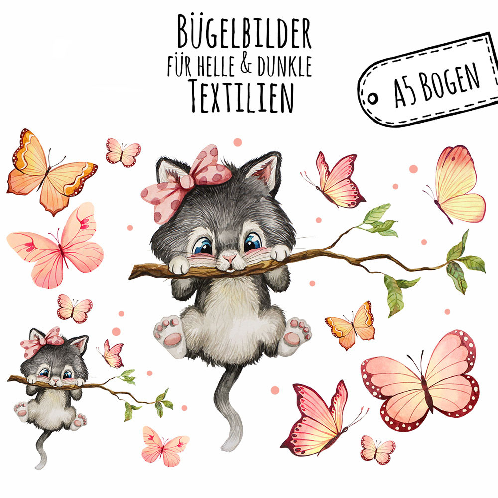 Anime-Katzen Bügelpatch – Bügeln, Nähen Oder Kleben, Waschmaschinenfest, Für Kleidung & Accessoires