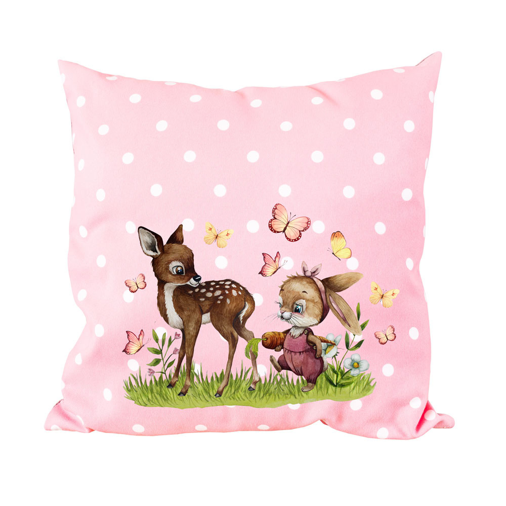 Bügelbild Bambi Mit Schmetterling – 6,4x7,2 Cm, Gestickte Applikation Zum Aufbügeln Oder Aufnähen