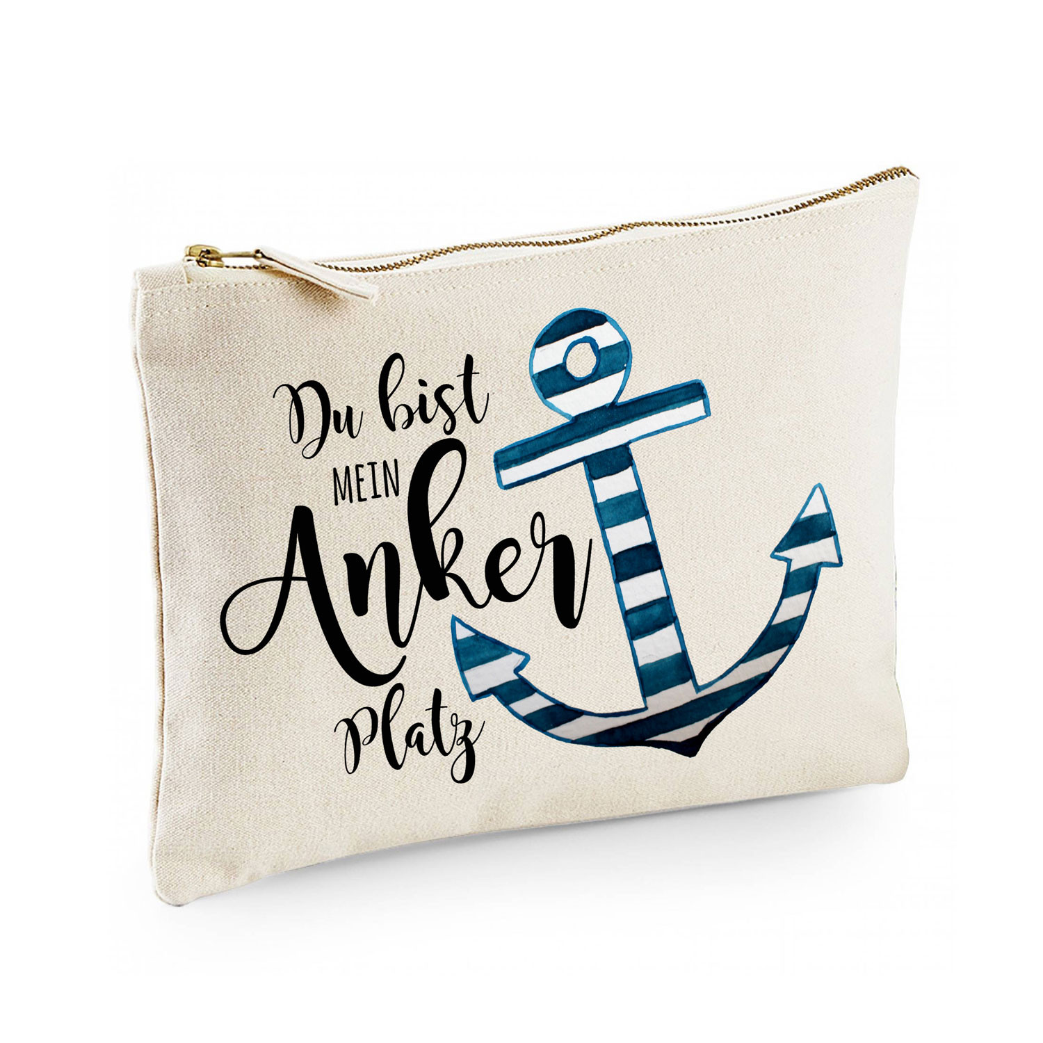 Canvas Pouch Tasche Mit Anker Spruch Du Bist Mein Anker Platz Waschtasche Kulturbeutel Individuell Bedruckt Cl42 Wandtattoos Elfentur Tassen