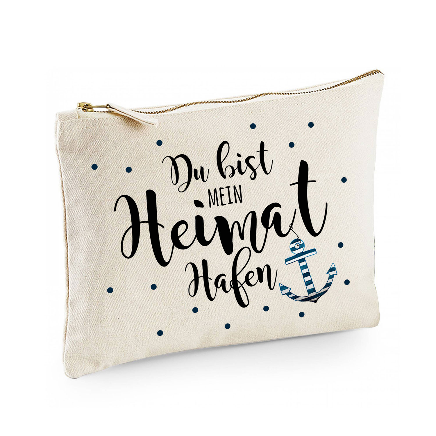 Canvas Pouch Tasche Mit Spruch Du Bist Mein Heimat Hafen Anker Waschtasche Kulturbeutel Individuell Bedruckt Cl43 Wandtattoos Elfentur Tassen