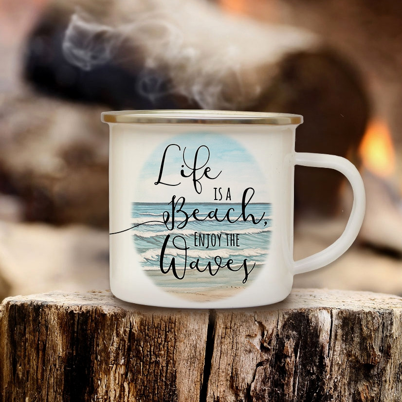 Retreez Lustige Tasse 'Leader Of Tiny Humans' – 473 Ml Emaille-Tasse Aus Edelstahl