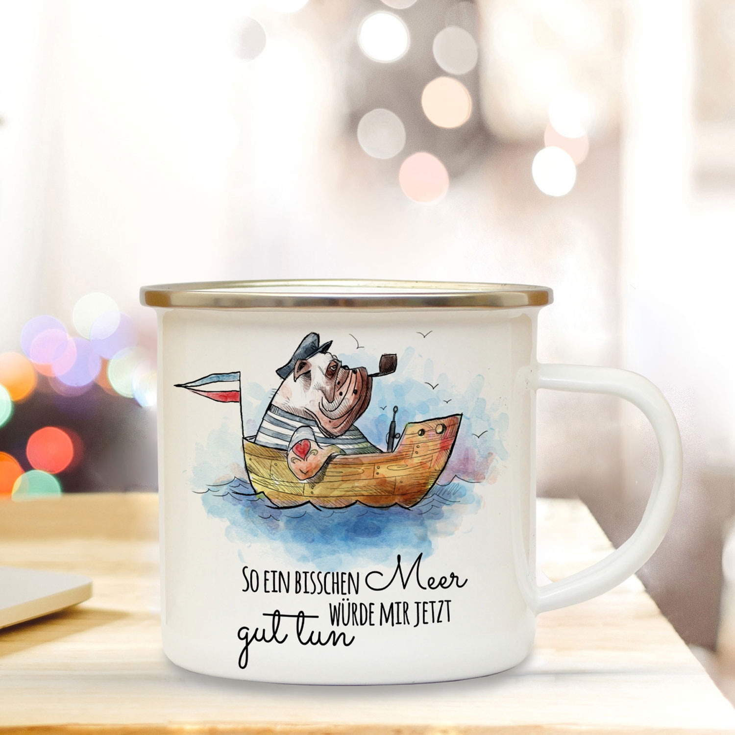Keramik-Tasse Mit Alpaka-Motiv – Weiß, 82 Mm Durchmesser, 95 Mm Hoch, Mikrowellen- Und Spülmaschinenfest