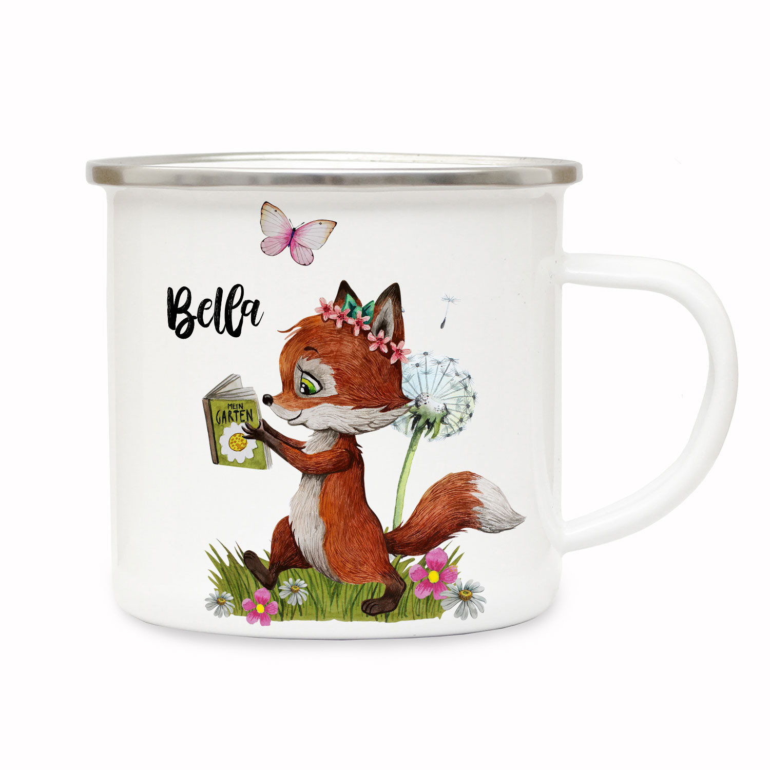 Tasse Becher Fuchs mit Name Wunschname Kaffeetasse bedruckt Kaffeebecher ts776 