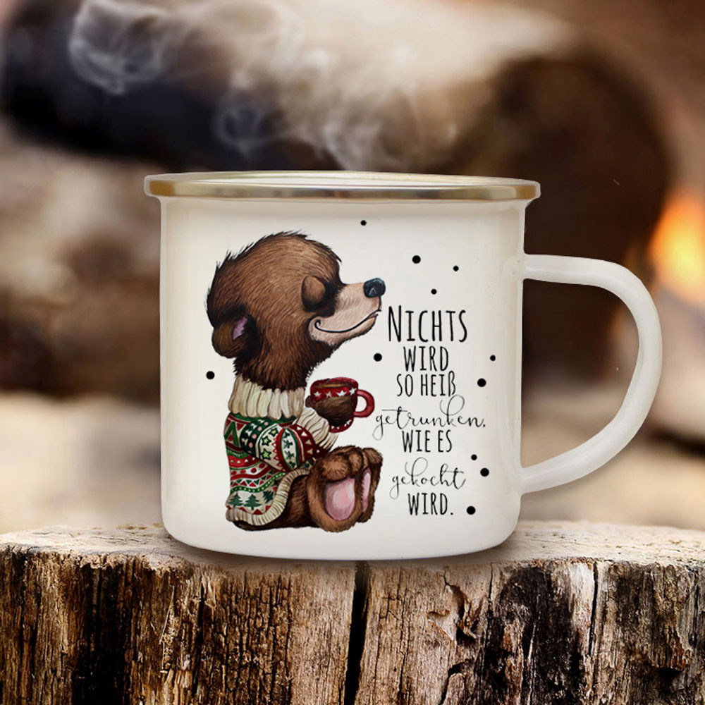 RB Leipzig Emaille Camping Tasse 0,25L - Offizieller Fan Artikel