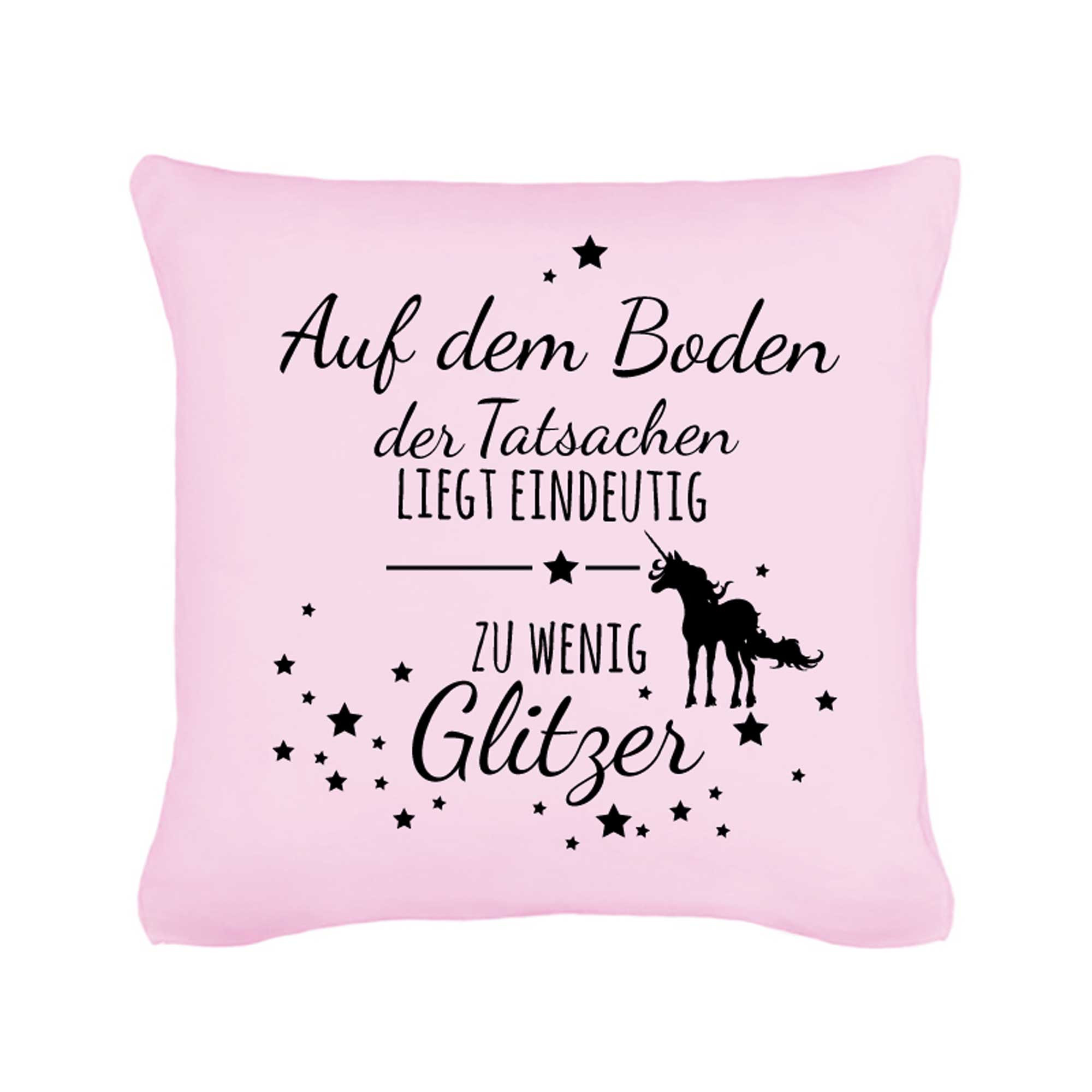 Kissen Mit Einhorn Spruch Sternen Glitzer Inklusive Fullung K16
