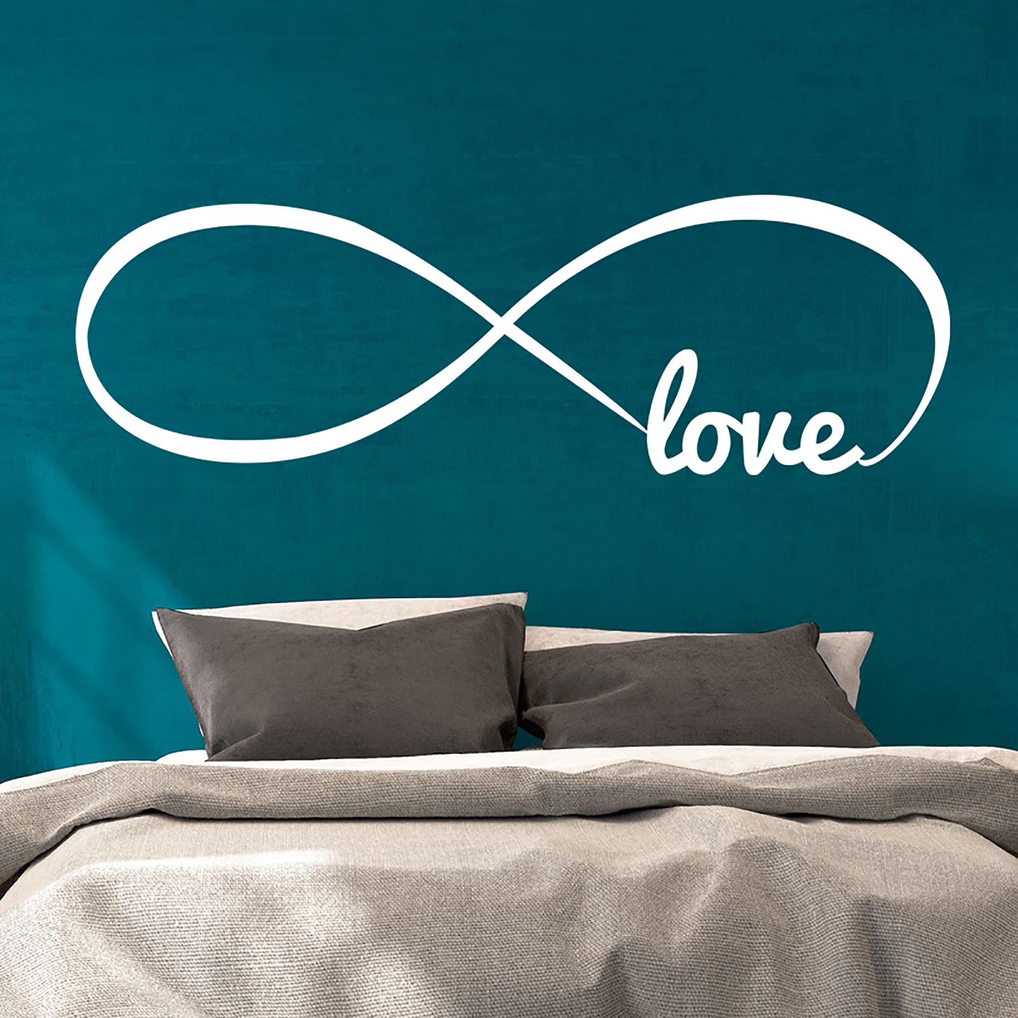Wandtattoo endlose Liebe Unendlichkeit Symbol Schleife M1764