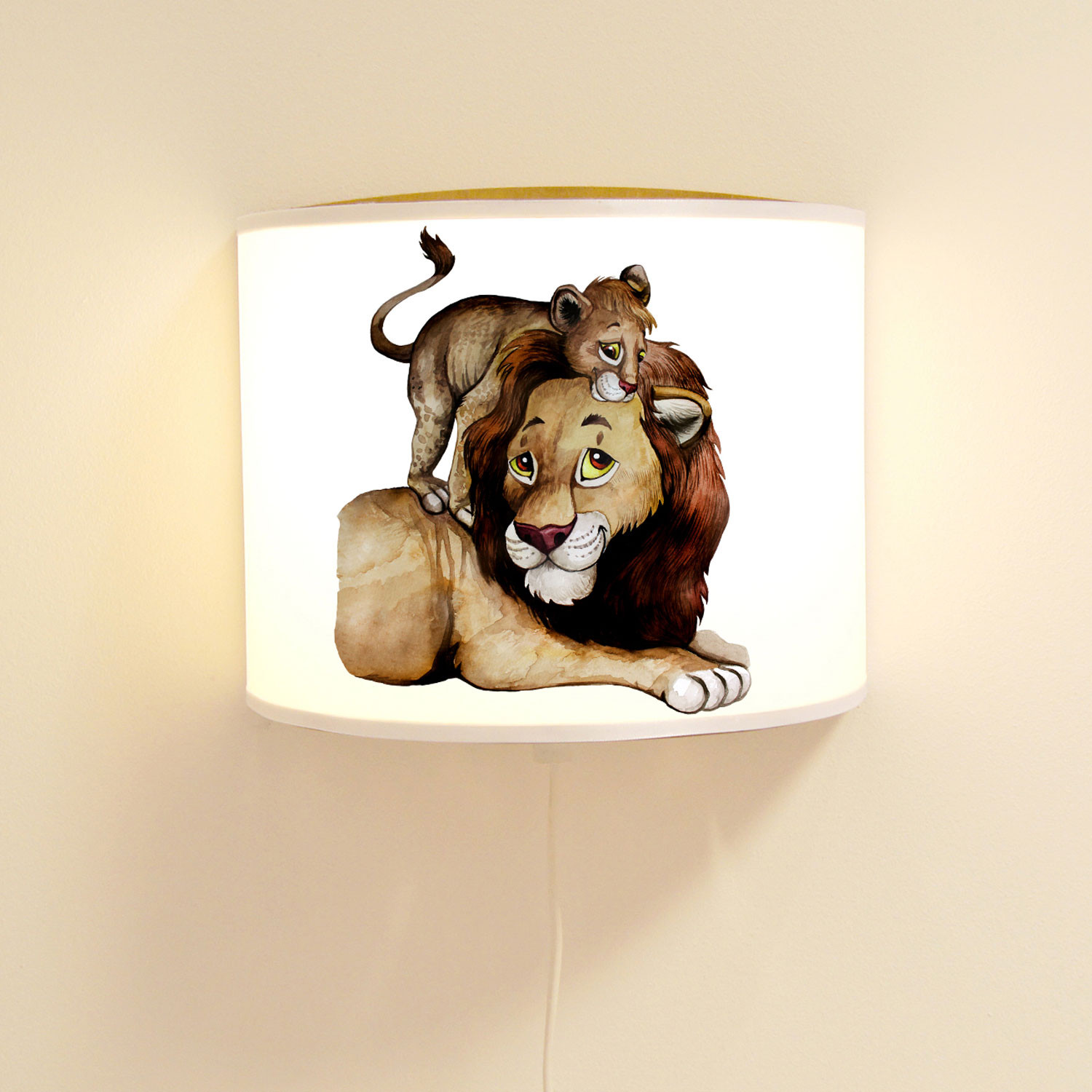 Wandlampe Kinderlampe Mit Sussen Lowe Jungtier Lampe