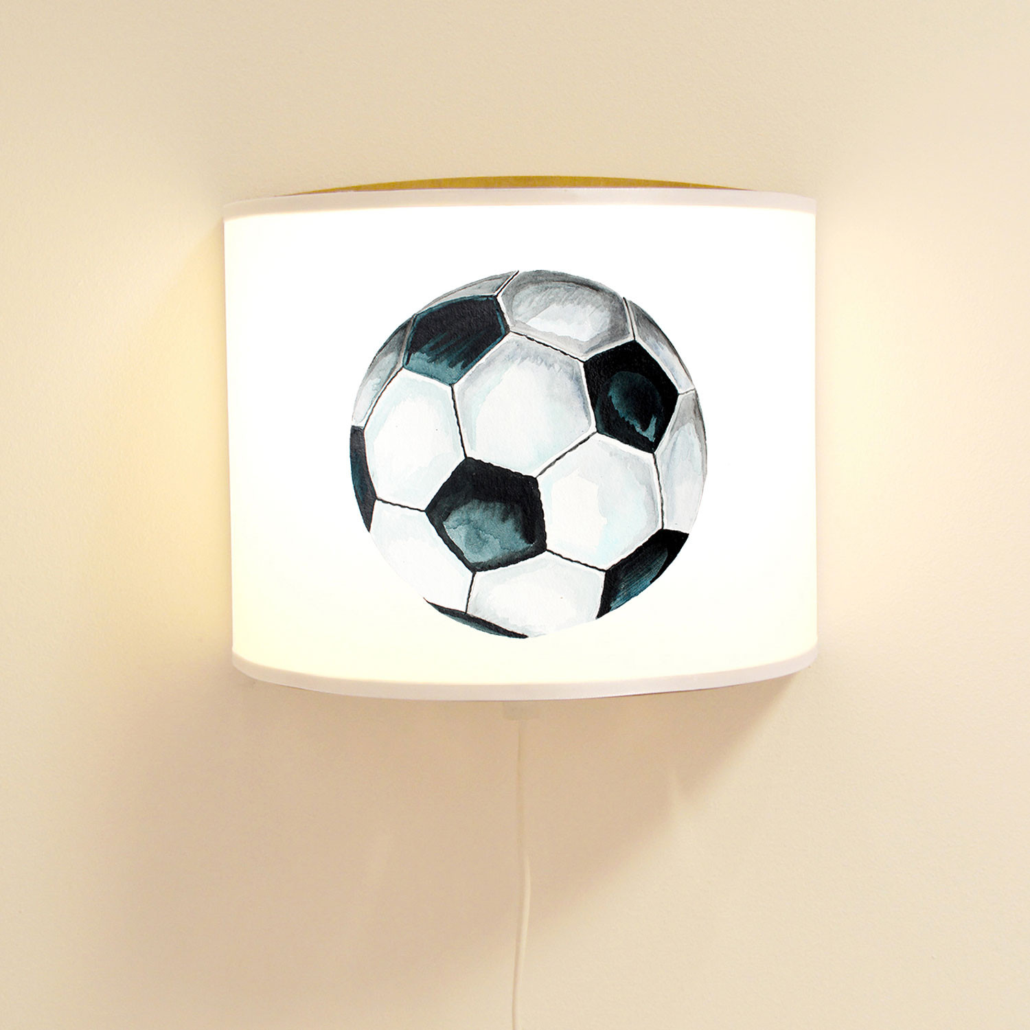 Wandlampe Kinderlampe Mit Coolen Fußball Soccer Lampe Motivlampe Leselampe Kinderzimmer Mit Name