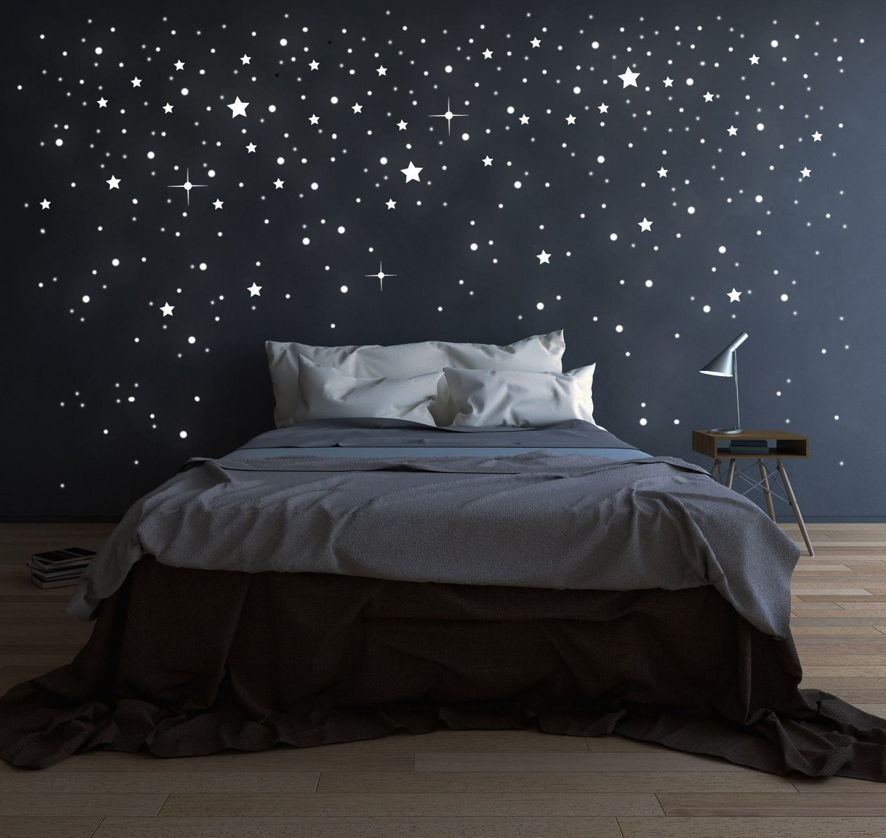 Riesen Sternenhimmel Sterne Leuchtsterne fluoreszierend M1228 ~ Wandtattoos  Elfentür, Tassen