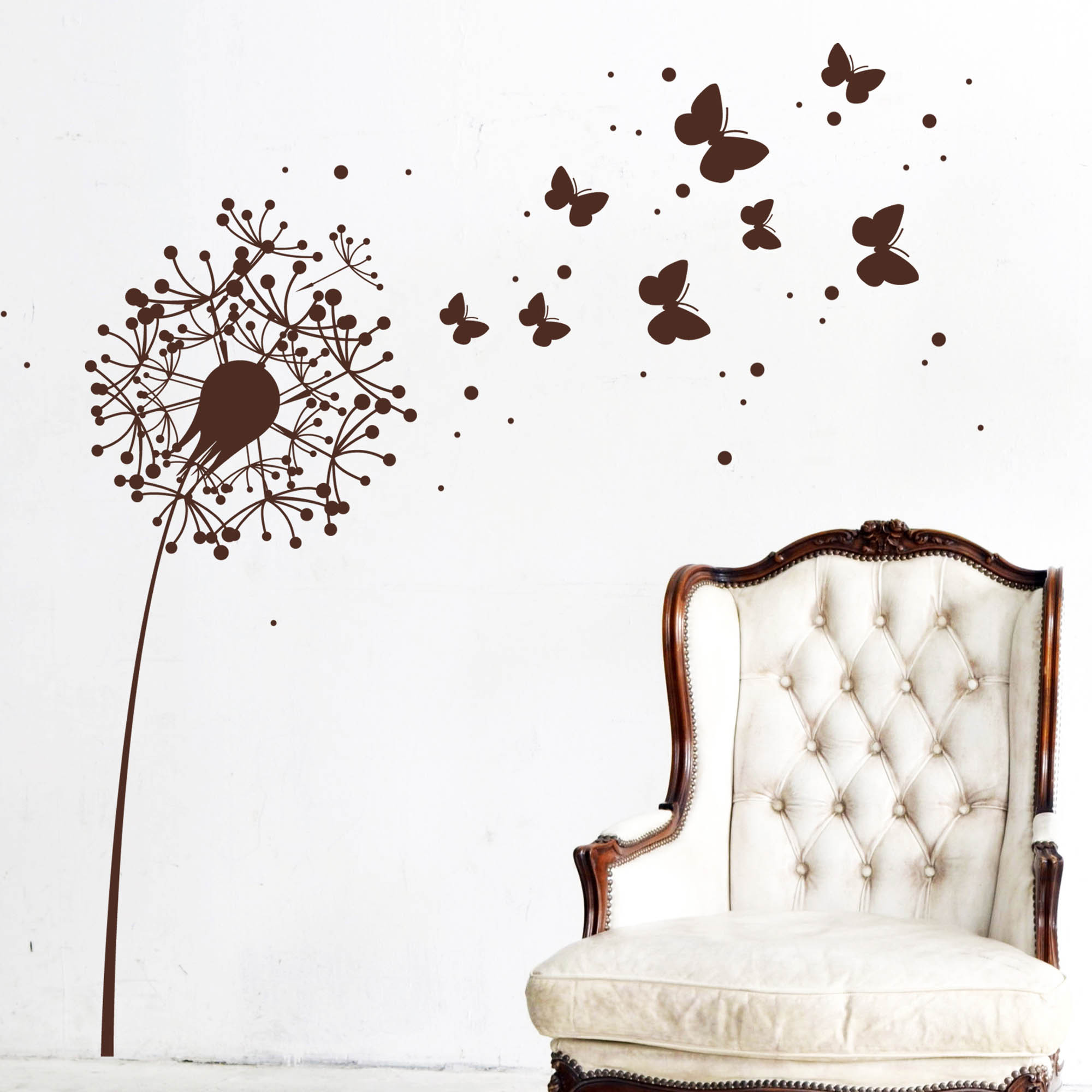 wandtattoo pusteblume Wandtattoo Pusteblume Schmetterlinge Punkte M1347b ~ Wandtattoos