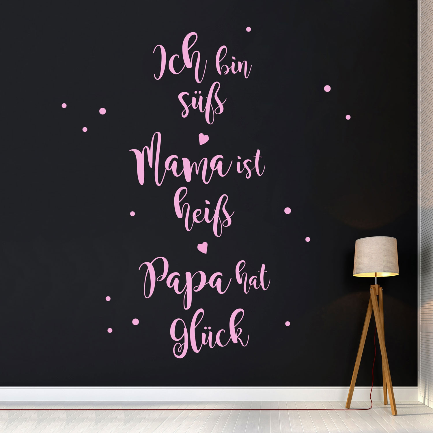 Wandtattoo mit Spruch Familie Mama Papa Baby Kind Wanddeko