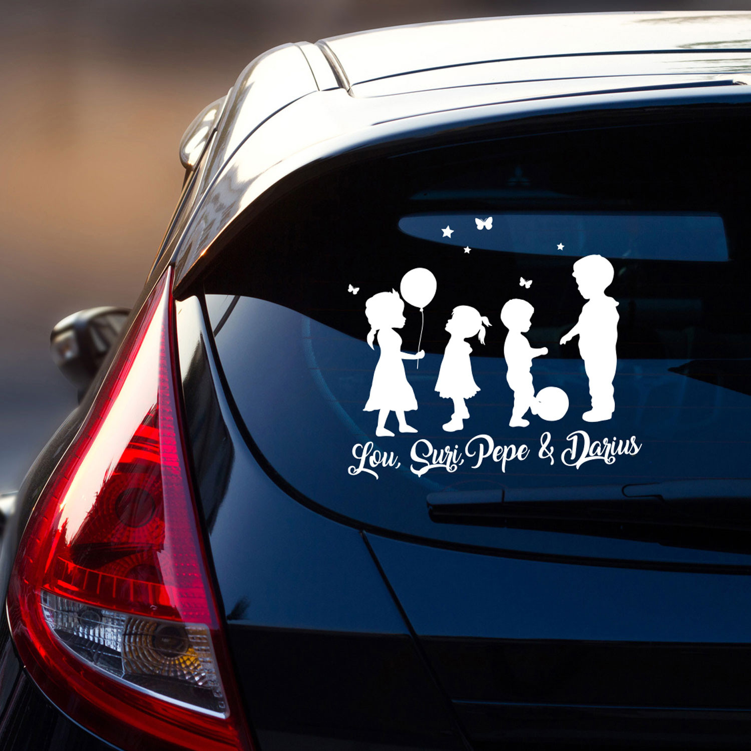 Autoaufkleber Sticker Kinder Aufkleber Kindername Baby Junge Mädchen Tiger 