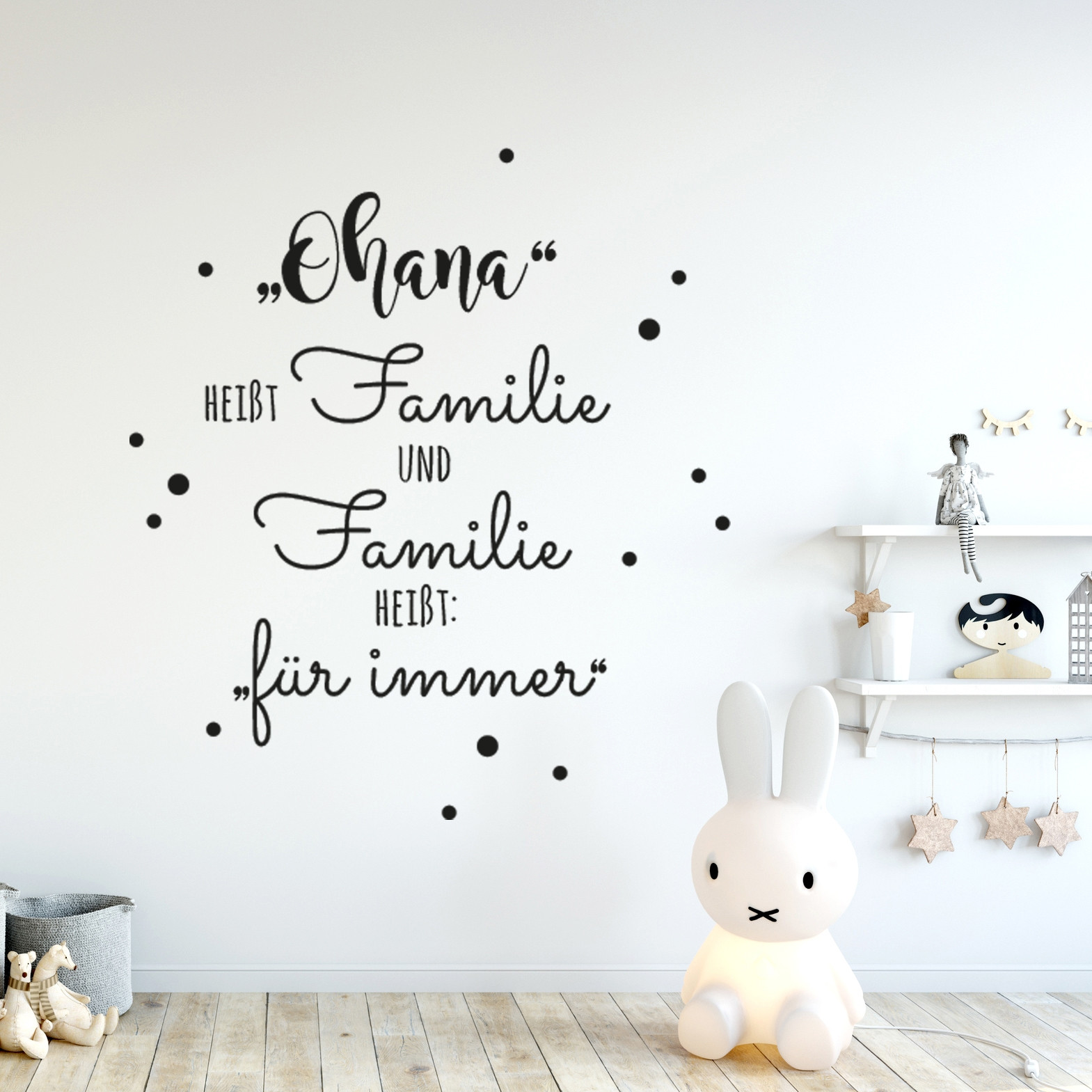 Wandtattoo Familie Aufkleber Zitat Spruch Ohana heißt Familie" mit