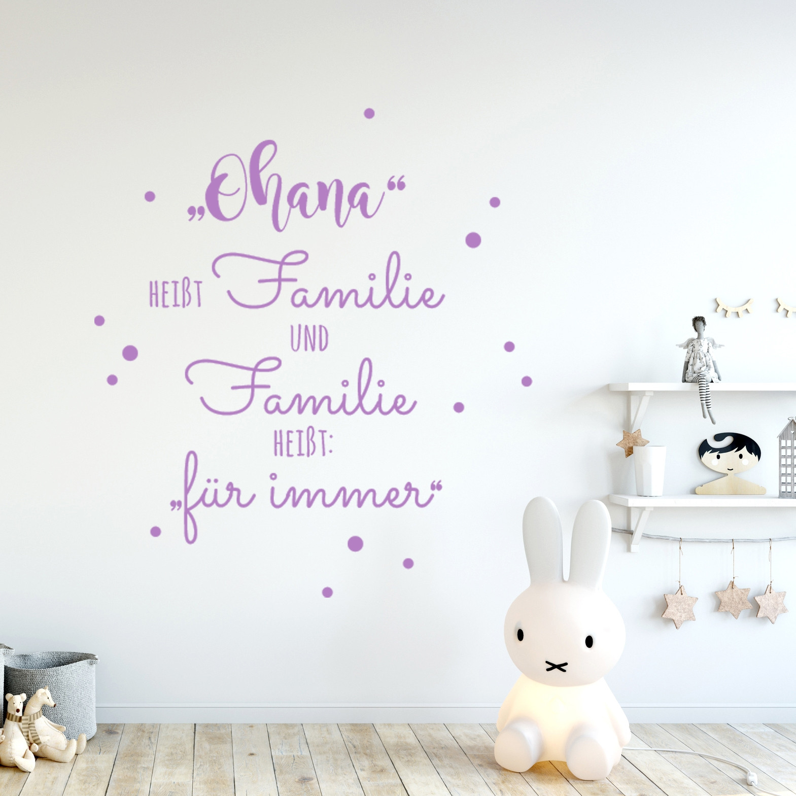 Wandtattoos für die Familie Stich Ohana Bedeutet Familienzitat